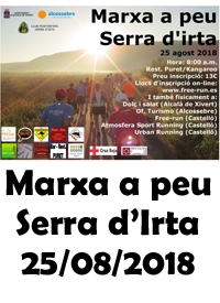 MARXA A PEU SERRA D&#039;IRTA 25/08/2018